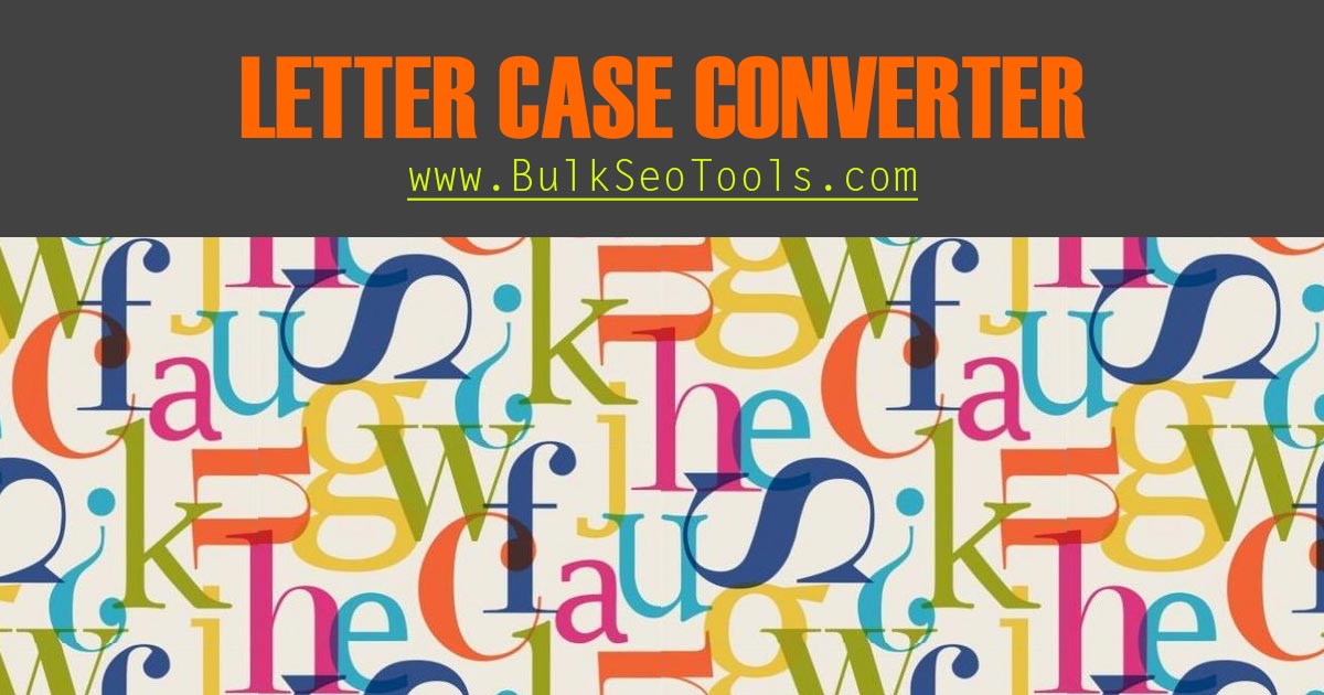 Case Converter. Change/Convert Case to Upper Case, Lower Case & more ...
